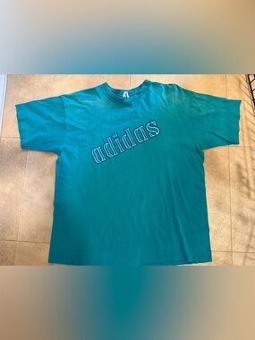 Adidas blue vintage tee Size XL
